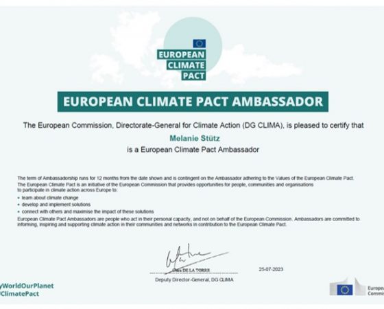 EU GREEN DEAL: EUROPEAN CLIMATE PACT AMBASSADOR