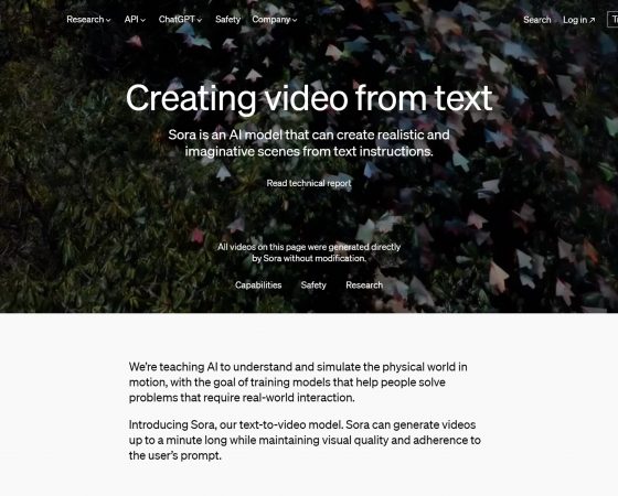 SORA: THE LATEST AI MODEL FOR GENERATING VIDEOS