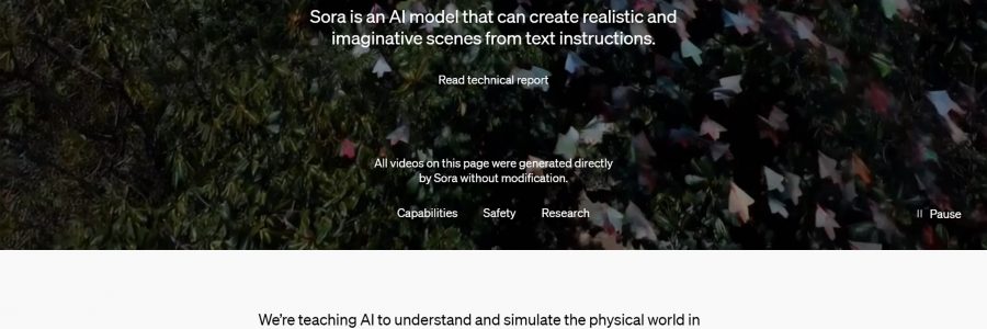 SORA: THE LATEST AI MODEL FOR GENERATING VIDEOS